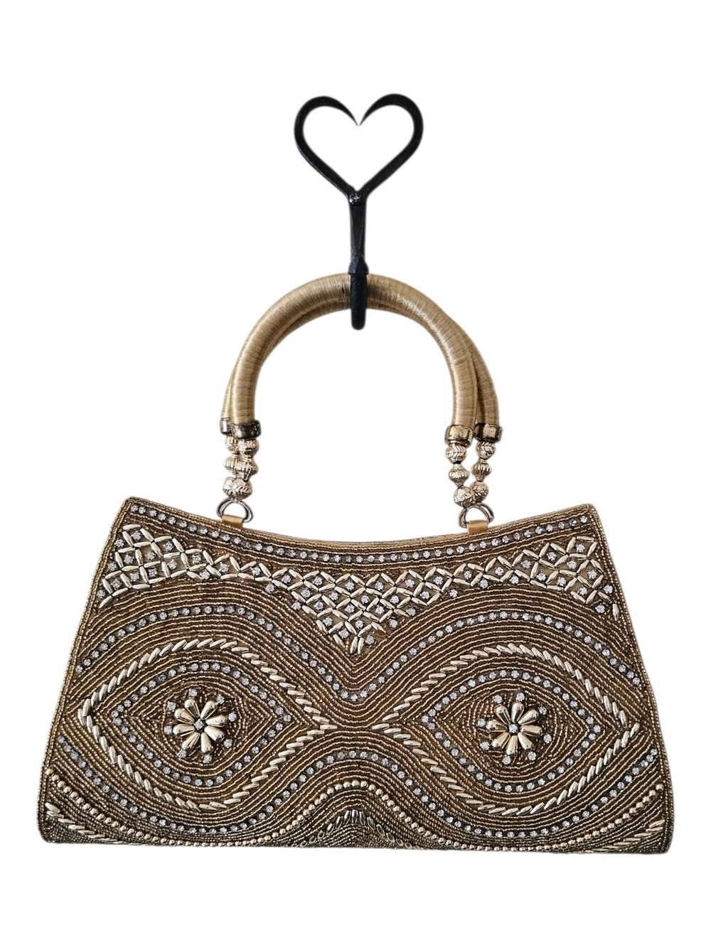 Embellished Gold Evening Handbag